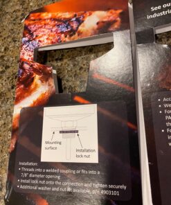 Tel-Tru BQ300 Barbecue Thermometer, 3 inch Black dial with Zones, 4 inch stem, 100/500 Degrees F 64 81DkcgPAXGL