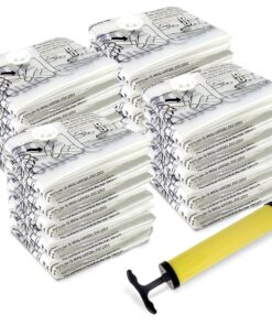 Alternative view of 20 Vacuum Sealer Bags – Compression Bags for Travel, Clothes, and Blanket Storage – Airtight Space Saver Bags in 4 Sizes and Pump by Home-Complete Jumbo, Extra Large, Large, Medium