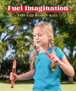 JOYIN 14.6’’ Big Bubble Wands for Kids, 1 Dozen Bubble Wand Bulk with Bubbles Refill Solution for Summer Toy Party Favor, Outdoors Activity, Easter Basket Stuffers, Birthday Gift Classic 23 81DmUzadRL