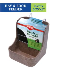 Alternative view of Kaytee Hay & Food Bin Feeder With Quick Locks For Pet Rabbits, Chinchillas, Guinea Pigs and Other Small Animals, 5.75 inches x 6 inches x 7 inches