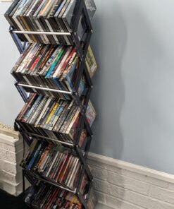 Atlantic Mitsu 5-Tier Portable Media Storage Rack – Protects & Organizes Prized Music, Movie & Video Games Collections, PN 64835195 in Smoke Media Rack 43 81DnnKNYfKL 1