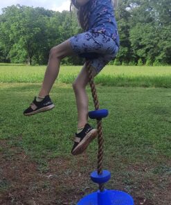 Squirrel Products Climbing Rope with Disc Swing - Active Outdoor Playset Equipment - Blue 21 81DoZrQMvUL