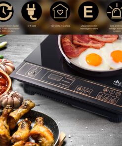 Duxtop 1800W Portable Induction Cooktop Countertop Burner, Gold 8100MC/BT-180G3 25 81DpE03AdAL