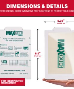 Max Catch 72 Pack Professional Strength - Mouse, Rat & Pest Glue Scented Sticky Trap for Rodents and Insects - Ready to Use Indoors - Non Toxic, No Mess, Easy Cleanup Mice Trap by Catchmaster 21 81DpEp5QReL
