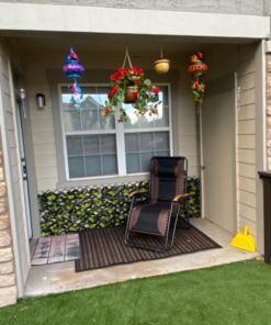 Nearly Natural 6609-RD 24in. Geranium Hanging Basket Silk Plant,Red,10.25" x 10.25" x 17.5" Red 33 81DrKlNrtL