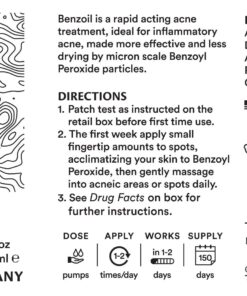 Benzoil - 3% Benzoyl Peroxide & 2% Tea Tree Oil Rapid Acne & Spot Treatment Serum - 70% Organic, Preservative-Free, Normal & Cystic Acne - 2 oz 17 81DrW7dcwNL 1
