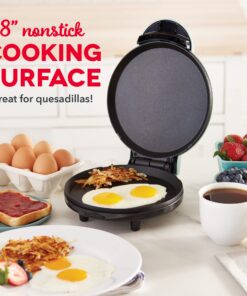 DASH 8” Express Electric Round Griddle for for Pancakes, Cookies, Burgers, Quesadillas, Eggs & other on the go Breakfast, Lunch & Snacks - Aqua 34 81DsDkAVMFL