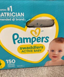Pampers Swaddlers Diapers - Size 4, 150 Count, Ultra Soft Disposable Baby Diapers 34 81DsI449ML