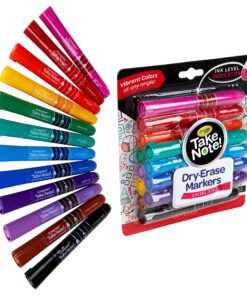 Crayola Low Odor Dry Erase Markers for Kids & Adults, Chisel Tip, Back To School Supplies, 12 Count Highlighters 37 81DtfAQg xL