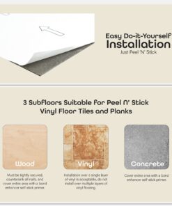 Nexus Self Adhesive 12-Inch Vinyl Floor Tiles, 20 Tiles - 12" x 12", Brick Pavers Pattern - Peel & Stick, DIY Flooring for Kitchen, Dining Room, Bedrooms & Bathrooms by Achim Home Decor 33 81Duh 9u4qL 1