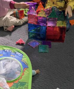 PicassoTiles 100 Piece Set 100pcs Magnet Building Tiles Clear Magnetic 3D Blocks Construction Playboards, Creativity Beyond Imagination, Inspirational, Recreational, Educational Conventional 43 81DvFltmCFL