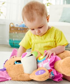 Fisher-Price Laugh & Learn Baby & Toddler Toy Smart Stages Sis With Pink Skirt and Purple Bows, Interactive Plush Dog with Music Lights & Learning Content for Ages 6+ Months Sis - Pink 39 81Dw4JBEIpL