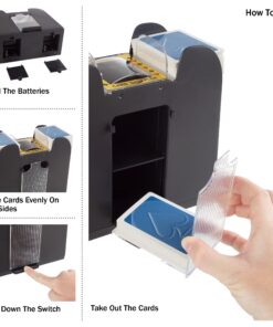 Automatic Card Shuffler - Battery-Operated 6-Deck Playing Card Dispenser - Game Night and Casino Accessories by Trademark Poker 4-6 Deck Card Shuffler 16 81DwpT2SnrL