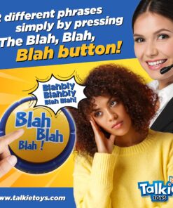 Talkie Toys Products Blah Button – 12 Funny Blah Sayings – Hilarious Talking Toy for Games, Trivia, Political Blah Blah, Office Humor, Stress Relief and More 11 81DzZmhJk3L