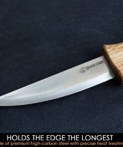 BeaverCraft Sloyd Knife C4 3.14" Wood Carving Sloyd Knife for Whittling and Roughing for beginners and profi - Durable High carbon steel - Spoon Carving Tools - Thin Wood Working Whittling Knife 30 81E0 8IcjxL