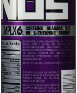 Alternative view of NOS Energy Drink, Grape, 16 Fl Oz (Pack of 8)