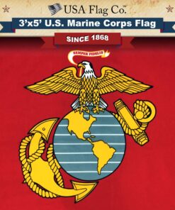 Marine Corps Flag by USA Flag Co. is 100% American Made: The BEST 3x5 Outdoor USMC Flag, Made in the USA - For Prime Members and Amazon A to Z Guarantee. (3 by 5 foot) 22 81E3IYTeTYL