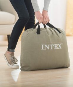 Intex Comfort Dura-Beam Airbed Internal Electric Pump Bed Height Elevated (2020 Model) Twin (300 Lbs) Mid Rise (13") 41 81E3ljrQd7L