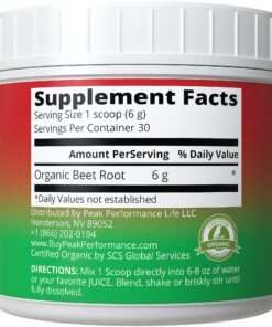 Organic Beet Root Powder - Ultra High Purity Super Food Beets Juice Powder. 100% Pure Nitric Oxide Boosting Beetroot Supplement. Keto, Paleo, Vegan Reds Superfood Rich in Polyphenols 31 81E4F7sKJeL