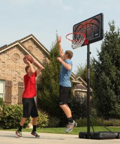 Alternative view of Lifetime Height Adjustable Portable Basketball System, 44 Inch Backboard 44" Polyethylene Backboard Black/Orange