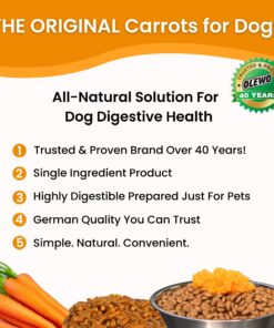 Olewo Original Carrots for Dogs – Fiber for Dogs Keep Poop Firm, Digestive Dog Food Topper, Skin & Coat Support, Dehydrated Whole Food Dog Multivitamin, Gut Health for Dogs, 2.2 lbs 2.2 Pounds 23 81E78lEVObL