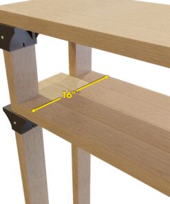 2x4basics 90124MI Custom Shelving and Storage System Shelflinks, Black, 6 Pack 38 81E7UNCH6wL