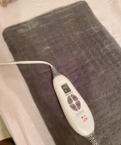 Pure Enrichment® PureRelief™ XL Heating Pad - 12" x 24" Electric Heating Pad for Back Pain & Cramps, 6 Heat Settings, FSA/HSA Eligible, Soft Machine Wash Fabric, Auto-Off & Moist Heat (Charcoal Gray) 49 81E9nJa3wtL