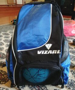 Vizari Solano Soccer Backpack With Ball Compartment and Vented Ball Pocket and Mesh Side Cargo Pockets for Adults and Teens Royal 9 81EACnvElpL