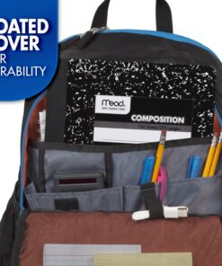 Mead Composition Notebook, College Ruled Paper, 9-3/4" x 7-1/2", 100 Sheets, Black Marble (09932) Pack of 1 12 81EBdkBRu2L