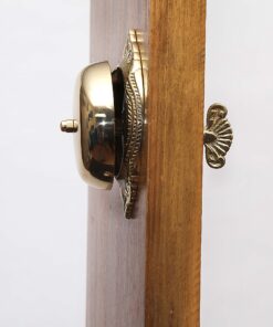 Alternative view of A29 Decorative Mechanical Doorbell - Old Fashioned Twist Door Bell with Manual Hand Turn Chime - Vintage Solid Brass Doorbell in Polished Lacquered Finish - Non-Electric, Wireless Victorian Doorbell