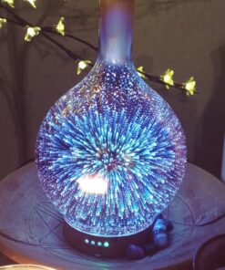 Porseme Rose Gold Essential Oil Diffuser 3D Glass Aromatherapy Ultrasonic Humidifier, Waterless Auto-Off, Timer Setting, BPA Free, Air Refresh for Home Hotel Yoga Leisure SPA Gift 100ml A2-100ml Rose Gold Aladdin 34 81EF8EL94eL