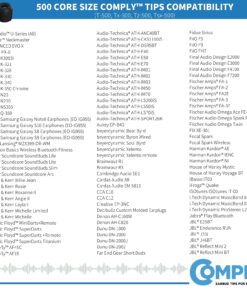 Comply T-500 Memory Foam Replacement Earbud Tips For KZ ZS10, ZSN, AS10, ZSX, STARFIELD, FH7, FIIO, MOONDROP And More Earphones (Assorted), Black, Small/Medium/Large, 3 Pairs 500 25 81EHROvfmxL