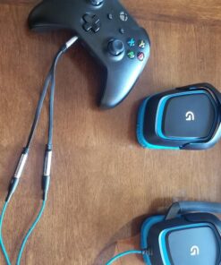 KINGTOP Auxiliary 3.5mm Headphone Mic Splitter, Compatible with Gaming Headsets, Laptops, PS4, PS5, Xbox One S, Nintendo Switch, Tablets, Mobile Phones, and PC Black 32 81EIZitXB8L