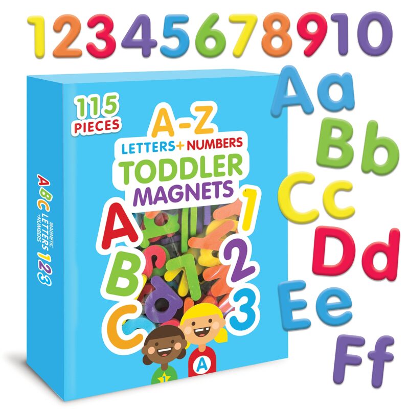 Curious Columbus - Magnetic Letters and Numbers for Toddlers - Alphabet Magnets + Number Magnet for Fridge. Foam Letter Magnets for Kids - 123 ABC Toddler Magnets - Play Refrigerator Learning Magnets