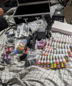 Solong Complete Tattoo Kit 4 Pro Machine Guns 54 Inks Power Supply Foot Pedal Needles Grips Tips Carry Case TK456-US 336 Piece Set 34 81EJ9JtgAiL