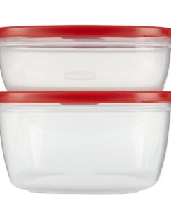 Alternative view of Rubbermaid Easy Find Lids Food Storage Container, 4-Piece Set, Red (1787251) 2-Pack