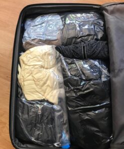 RoomierLife 8 Travel Space Saver Bags. Pack of 8 Bags, size Medium to Large. Roll-Up Compression Storage (No Vacuum Needed) & Packing Organizers. Perfect for Travel and Home Storage Travel Space Bags 37 81EMN4iayL 1