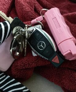 SABRE Pepper Spray, Supports National Breast Cancer Foundation, Maximum Police Strength OC Spray, Quick Release Keychain for Easy Carry and Fast Access, Finger Grip for More Accurate Aim, 25 Bursts Pink (1-Pack) 47 81EOWXe8M5L