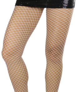 ToBeInStyle Women's Mini Diamond Net Novelty Pantyhose Fishnet Durable Tights - Regular & Plus One Size Plus White 13 81EPjXTxweL 1