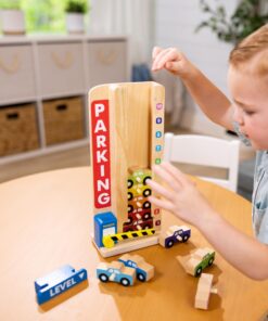 Melissa & Doug Stack & Count Wooden Parking Garage With 10 Cars 22 81ERt5hmvLL 2