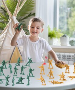 IQ Toys Huge 300 Piece Military Base Set, 200 Soldiers & 100 Army Accessories in a Storage Container 19 81ERtRUBDRL
