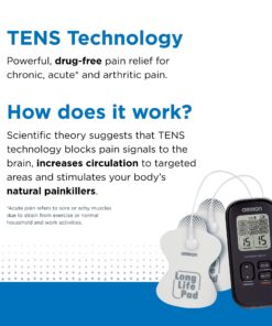 Alternative view of OMRON Max Power Relief TENS Unit Muscle Stimulator, Simulated Massage Therapy for Lower Back, Arm, Shoulder, Leg, Foot, and Arthritis Pain, Drug-Free Pain Relief (PM500)