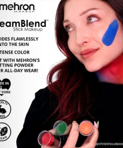 Mehron Makeup CreamBlend Stick | Face Paint, Body Paint, & Foundation Cream Makeup | Body Paint Stick .75 oz (21 g) (Green) Green 0.75 Ounce (Pack of 1) 30 81EU63thtqL