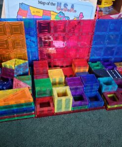 Mag-Genius Magnet Tiles Super Big Magnet Toy Building Toy Board Size of 16 Magnet Tiles 3 Stabilizer 12" X 12" Magnet Plates Compaible with Any Other Brand 23 81EUKPi0KiL
