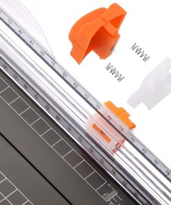 Firbon A4 Paper Cutter 12 Inch Titanium Paper Trimmer Scrapbooking Tool with Automatic Security Safeguard and Side Ruler for Craft Paper, Coupon, Label and Cardstock (Black) 1-black 30 81EUTkbG8ML