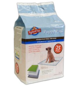 Spotty Super Absorbent Heavy Duty 5 Layer Housebreaking Training Leak Proof Pet Puppy Dog Pee Pads, 25 Count