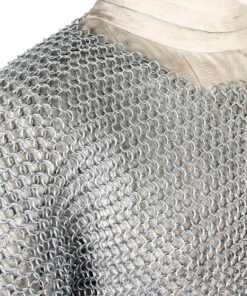 Alternative view of Medieval Renaissance Haubergeon Replica Warrior Chainmail Armor Long Shirt XL