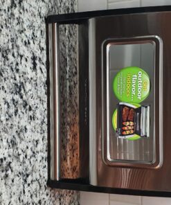 Hamilton Beach Electric Indoor Searing Grill with Viewing Window & Adjustable Temperature Control to 450F, 118 sq. in. Surface Serves 6, Removable Nonstick Grate, Stainless Steel Searing Grill with Window 100 81EWrKIB1FL 1