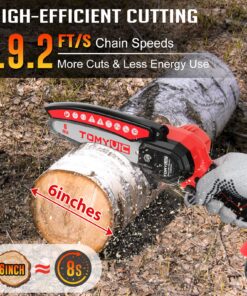 Alternative view of Mini Chainsaw 6-Inch Battery Powered - Cordless Electric Handheld Chainsaw with 2 Rechargeable Batteries - 21V Small Power Chain Saws Battery Operated for Tree Trimming Wood Cutting
