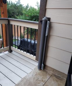 Perma Child Safety Indoor/Outdoor Retractable Baby Gate 33" Tall, Extends to 71" Wide, Gray Gray V1 33" Tall x 71" Wide 49 81EXoh5AQ9L